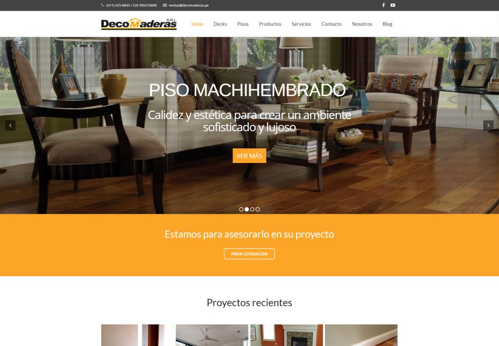 Páginas en Wordpress Decomaderas