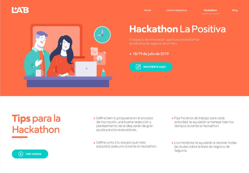 Página de Inicio Diseño Web La Positiva