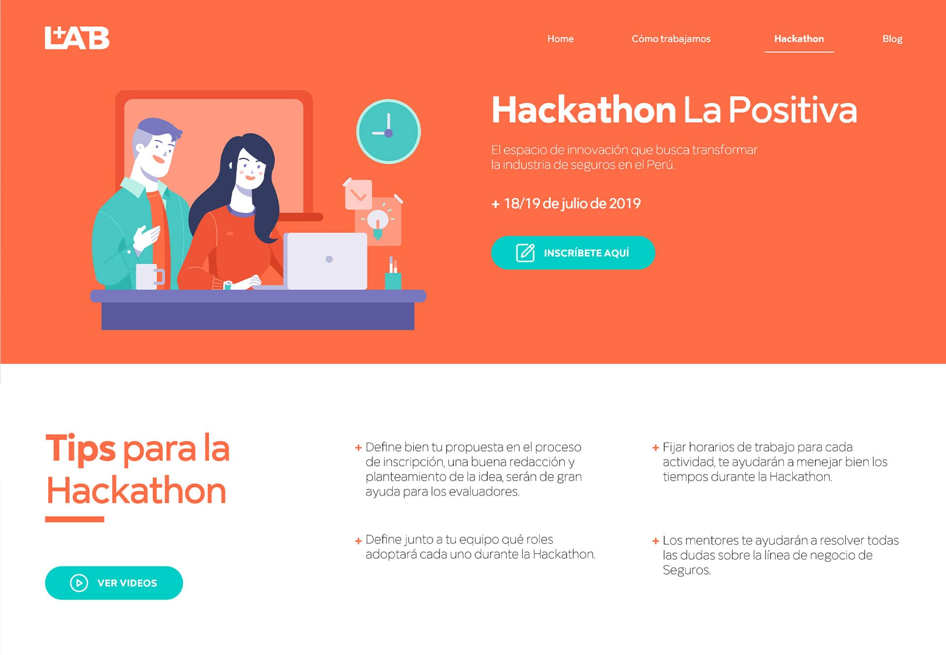 Página de Inicio Diseño Web La Positiva